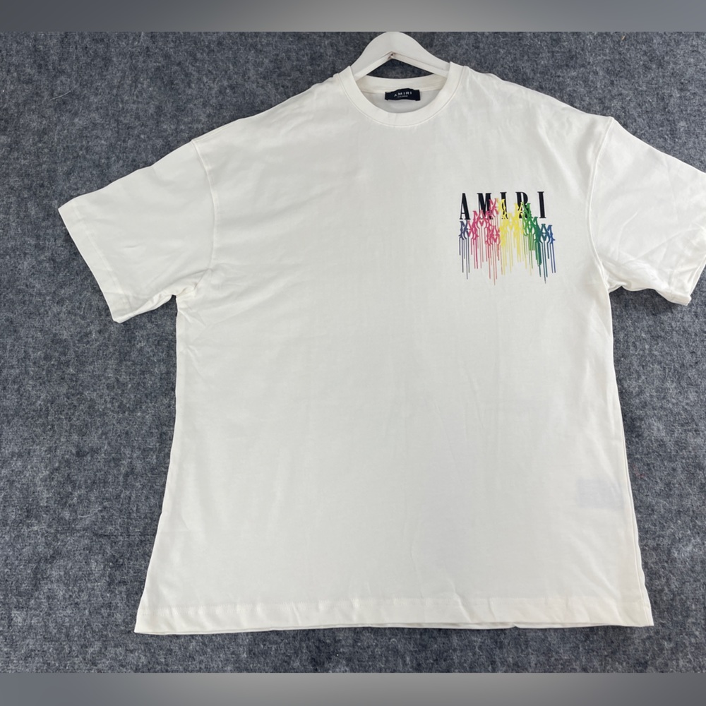 Amiri Shirt Mens Large Tee White Short Sleeve Crew Neck N156